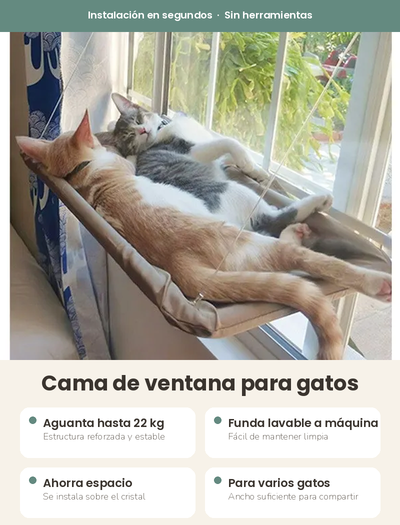 Hamaca de ventana gatuna